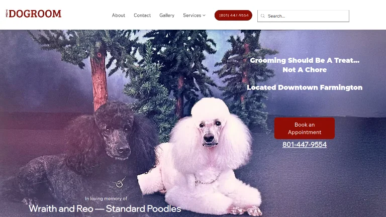 The Dogroom Grooming website screenshot
